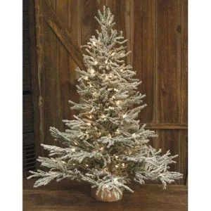 ' Snowy LIt Pine Tree, 36"