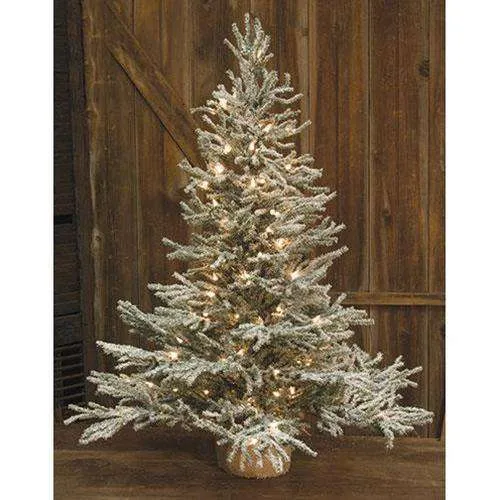 ' Snowy LIt Pine Tree, 36"