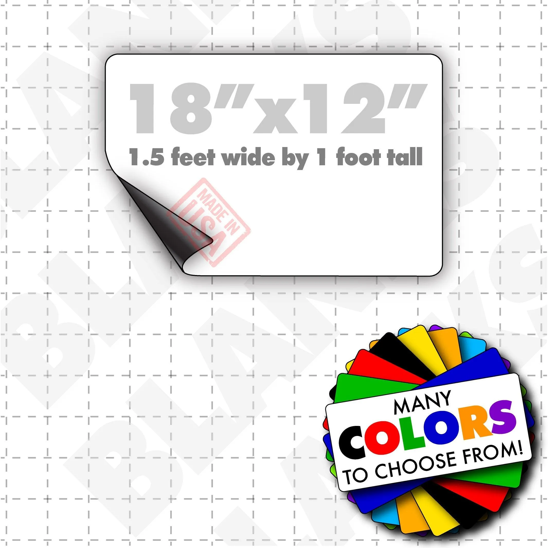 18"x12" Blank Magnetic Sign Sheet for Vehicles and Crafting Supplies