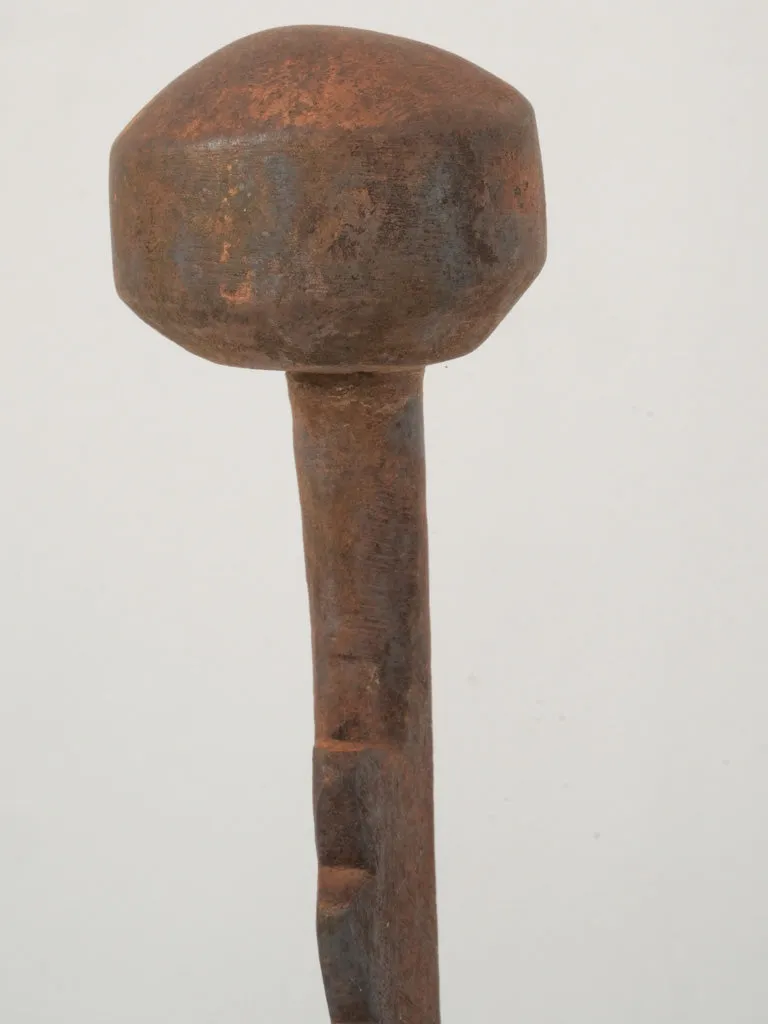 19th Century French Rotisserie Andirons with Hooks 20"