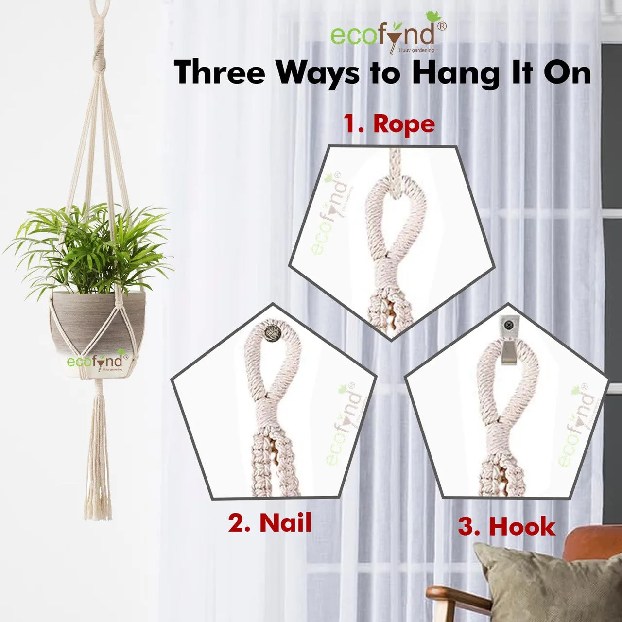 2-Tier Macrame Plant Hanger