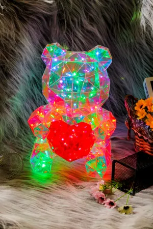 37300-A - Charming PET Bear LED Lights: Delightful Glow Powered by USB