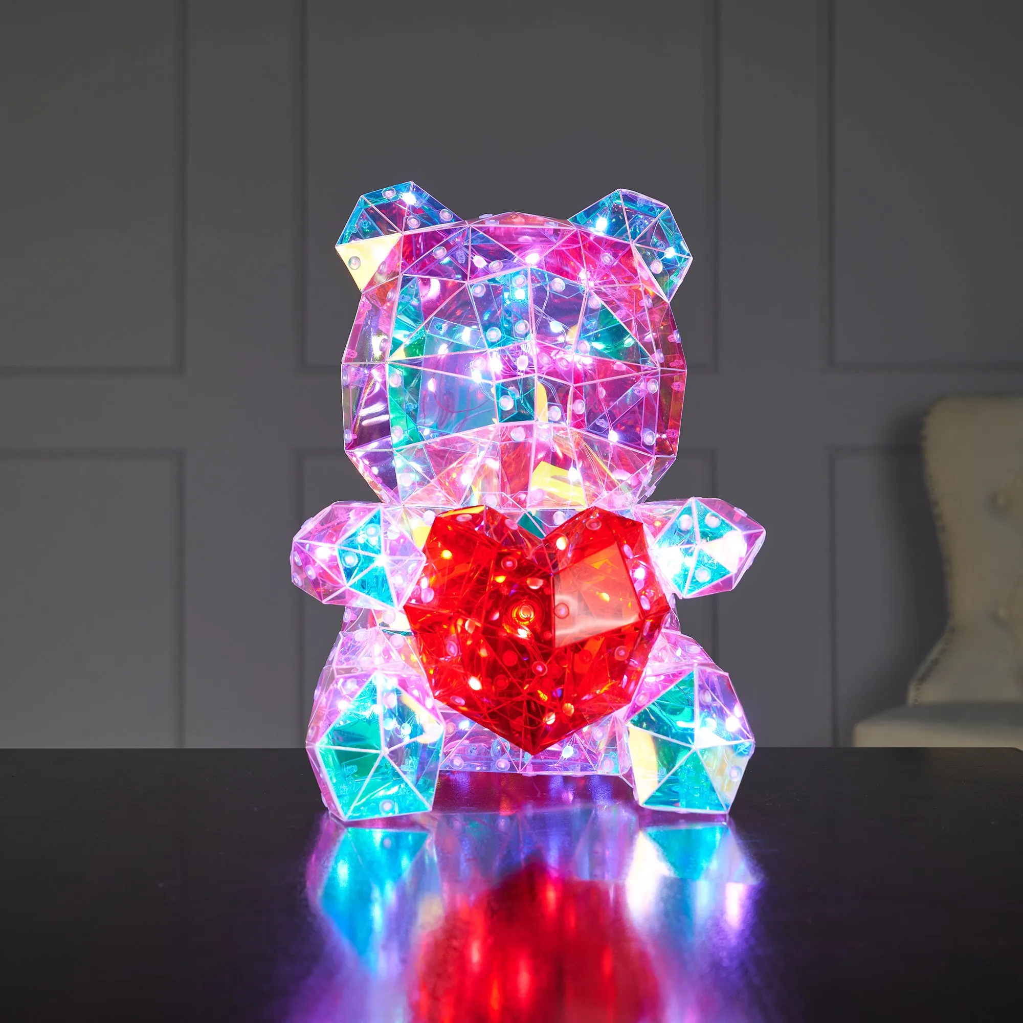 37300-A - Charming PET Bear LED Lights: Delightful Glow Powered by USB