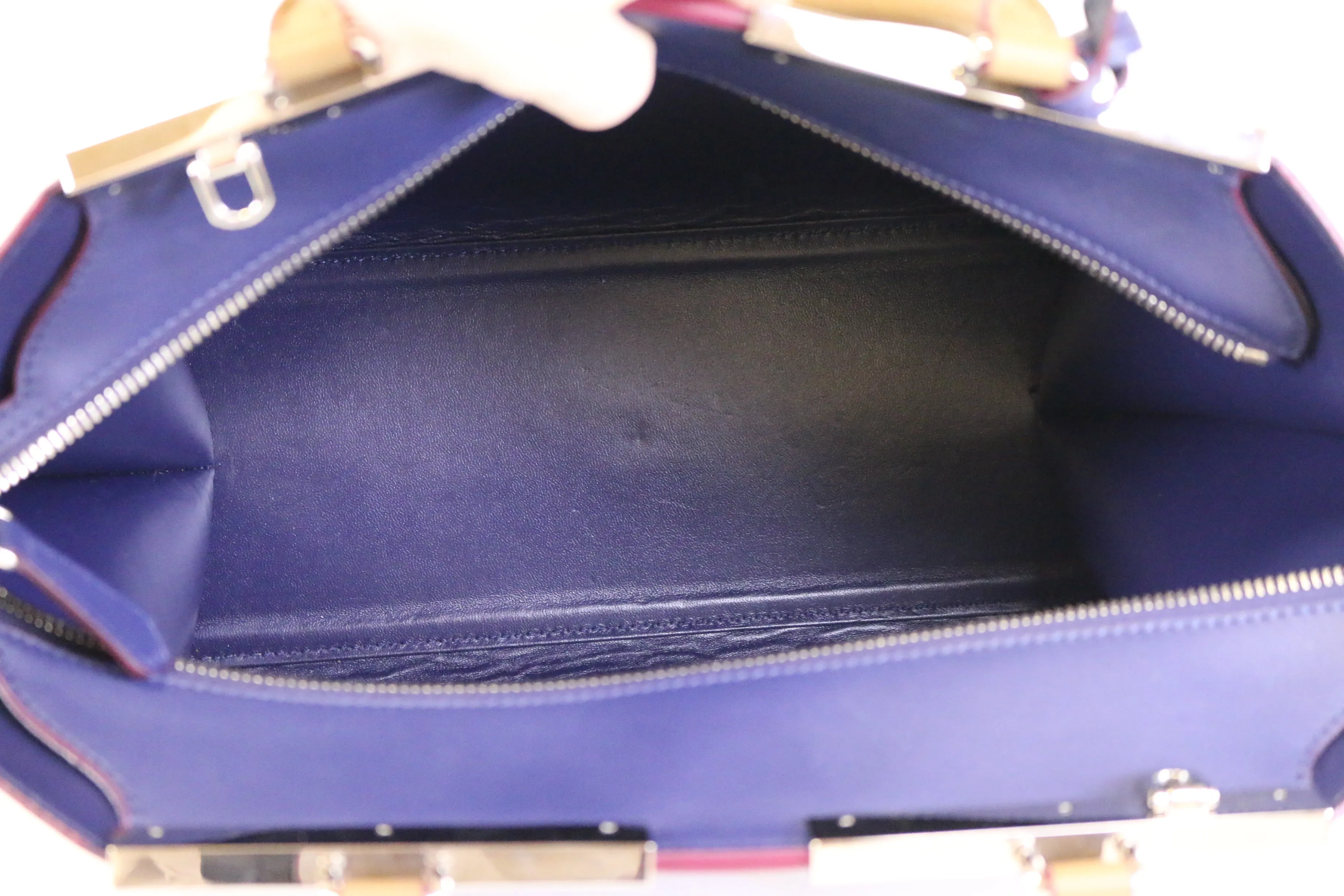 3jours Sand/Blueberry Top Handle Tote