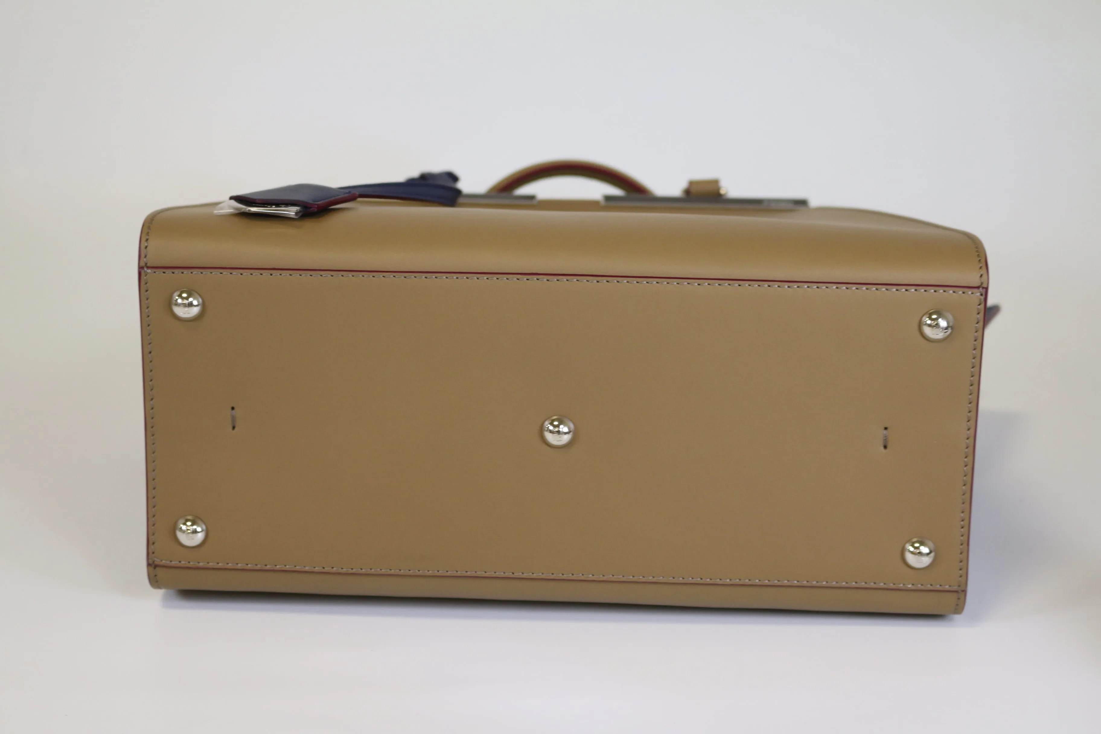 3jours Sand/Blueberry Top Handle Tote