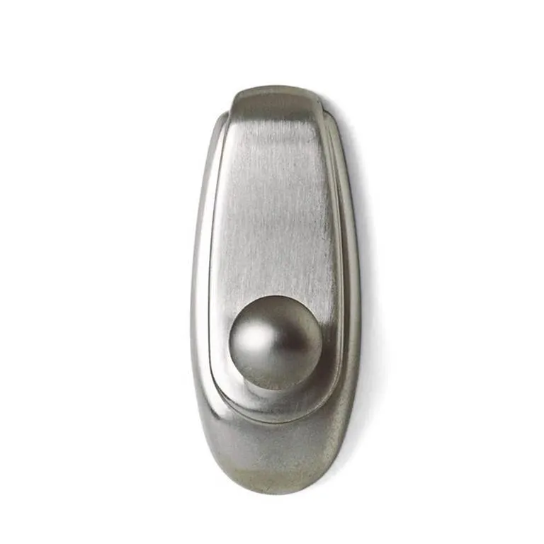 3M Command Timeless Large Brushed Nickel Hook 1 Hook/2 Strips 2.2 Kg