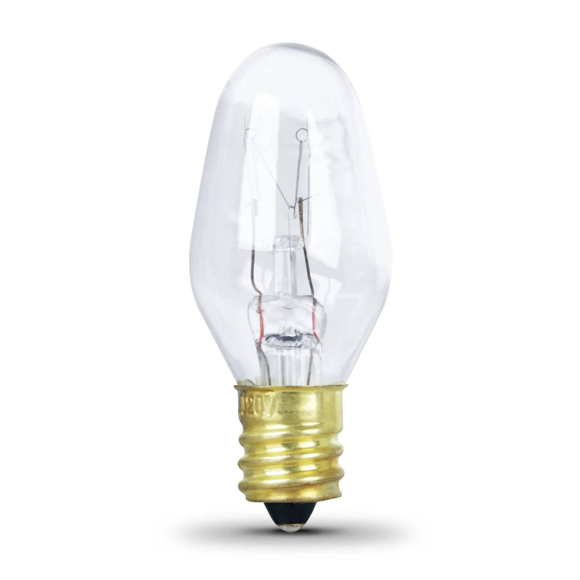 7W Soft White (2700K) E12 Base C7 Dimmable Clear Incandescent Night Light (4-Pack)