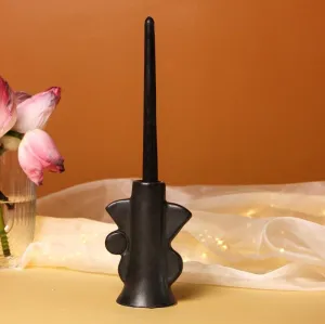 Abstract Design Ceramic Candle Holder | Multiple Colors | 3 x 4 inches