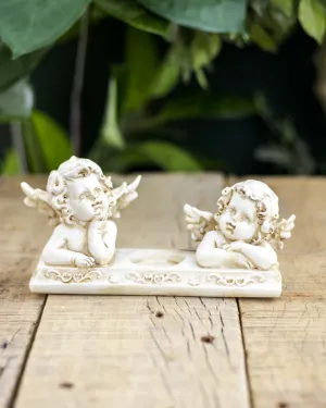 Adorable Angel Cherub Figurine & T-Light Holder