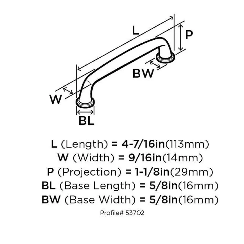 Amerock Kane & Crosley Collection Pull Satin Nickel 1 pk