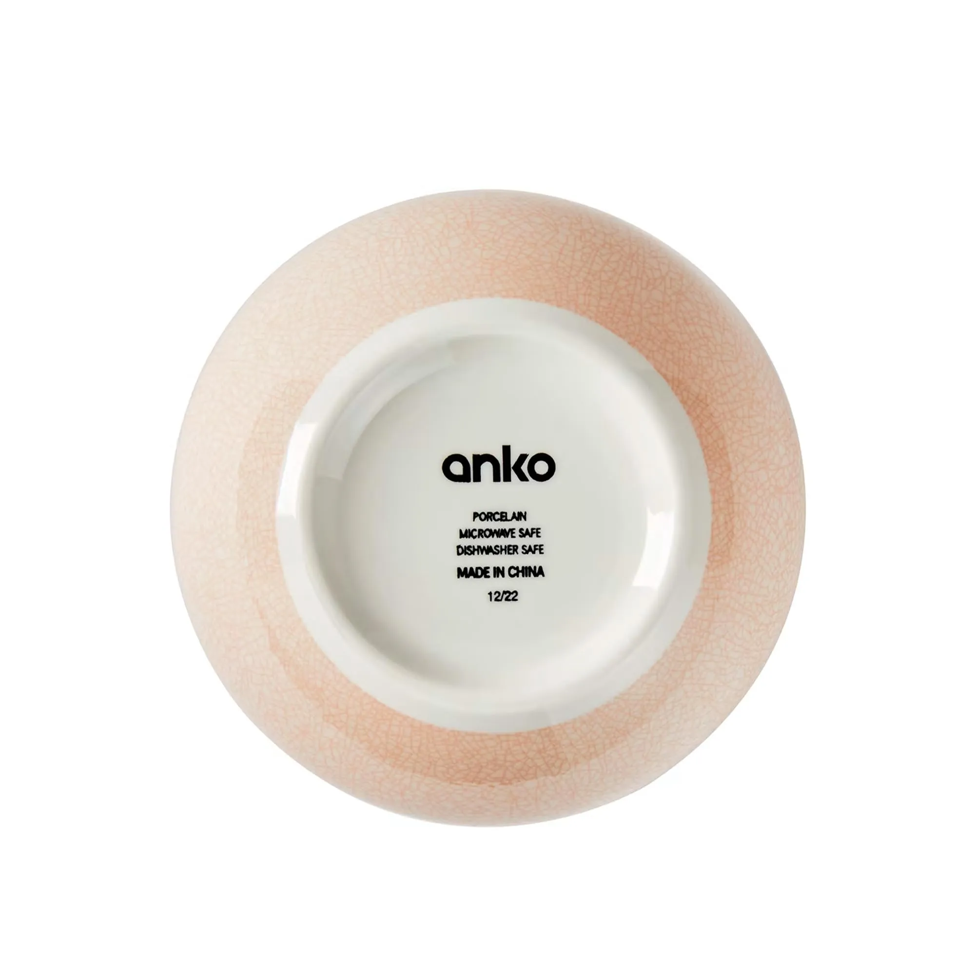 Anko 5.5" Bella Glazed Stoneware Bowls - Set of 4 | Premium Crockery for Dining Table Ideal for Serving Soup, Salad, Dessert | Designer Bowls for Home, Kitchen, Restaurant | Soft Pink