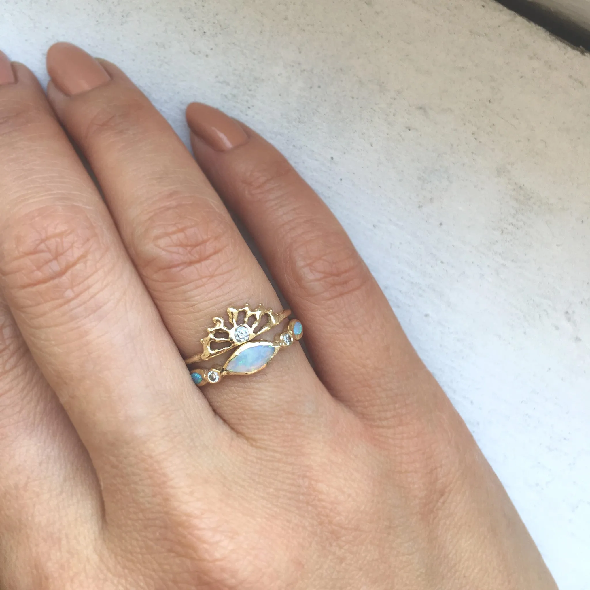 Aurora Opal Ring