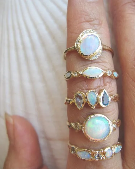 Aurora Opal Ring