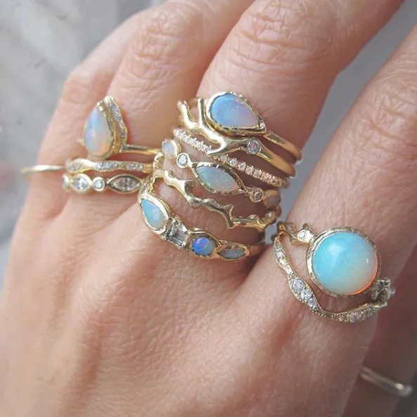 Aurora Opal Ring
