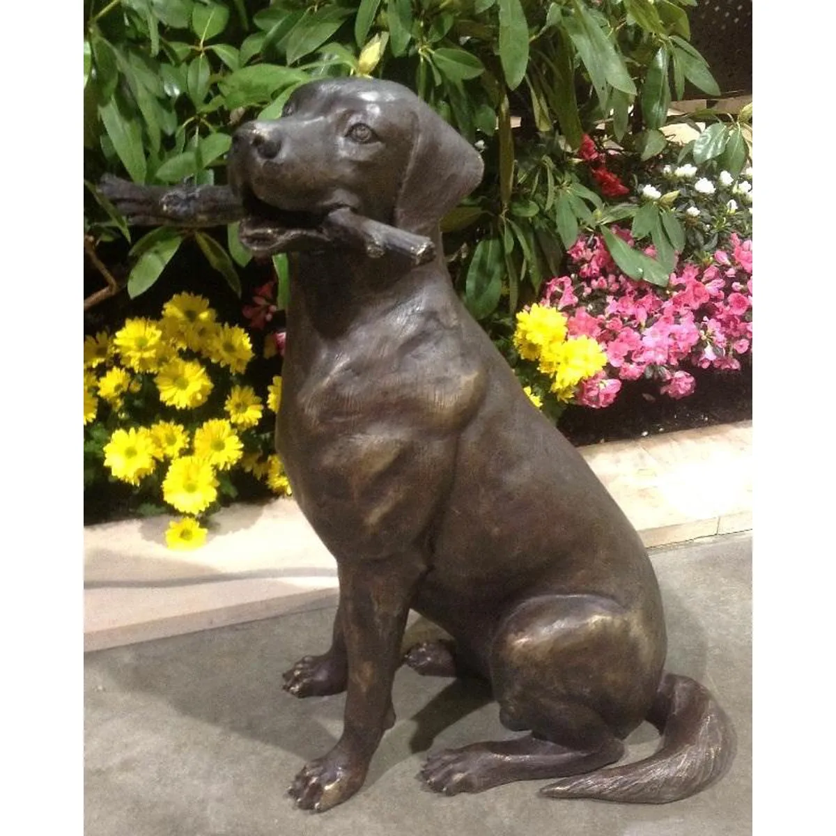 Bailey Plays Fetch Dog Statue