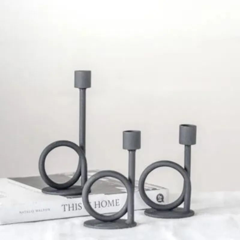 Black Loop Candle Holder