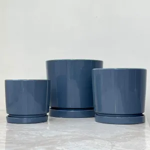 Blue Horizon Ceramic Planter Set Of 3