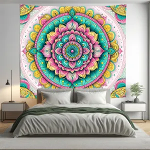 Bohemian Beautiful Sunshine Indian Mandala Tapestry Psychedelic Wall Hanging Boho Decor