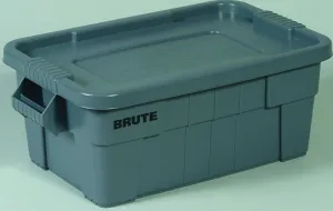 Brute 1836781 Storage Tote with Lid, Gray, 27-7/8 in L, 17-3/8 in W, 15 in H :EA: QUANTITY: 1