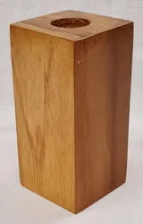 Candle Holder - Teak Wood (8 x 8 x 16cm)