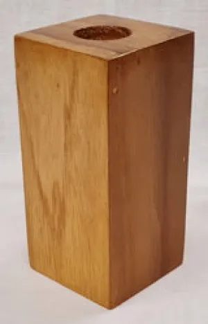 Candle Holder - Teak Wood (8 x 8 x 16cm)