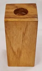 Candle Holder - Teak Wood (8 x 8 x 16cm)