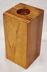 Candle Holder - Teak Wood (8 x 8 x 16cm)