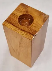 Candle Holder - Teak Wood (8 x 8 x 16cm)