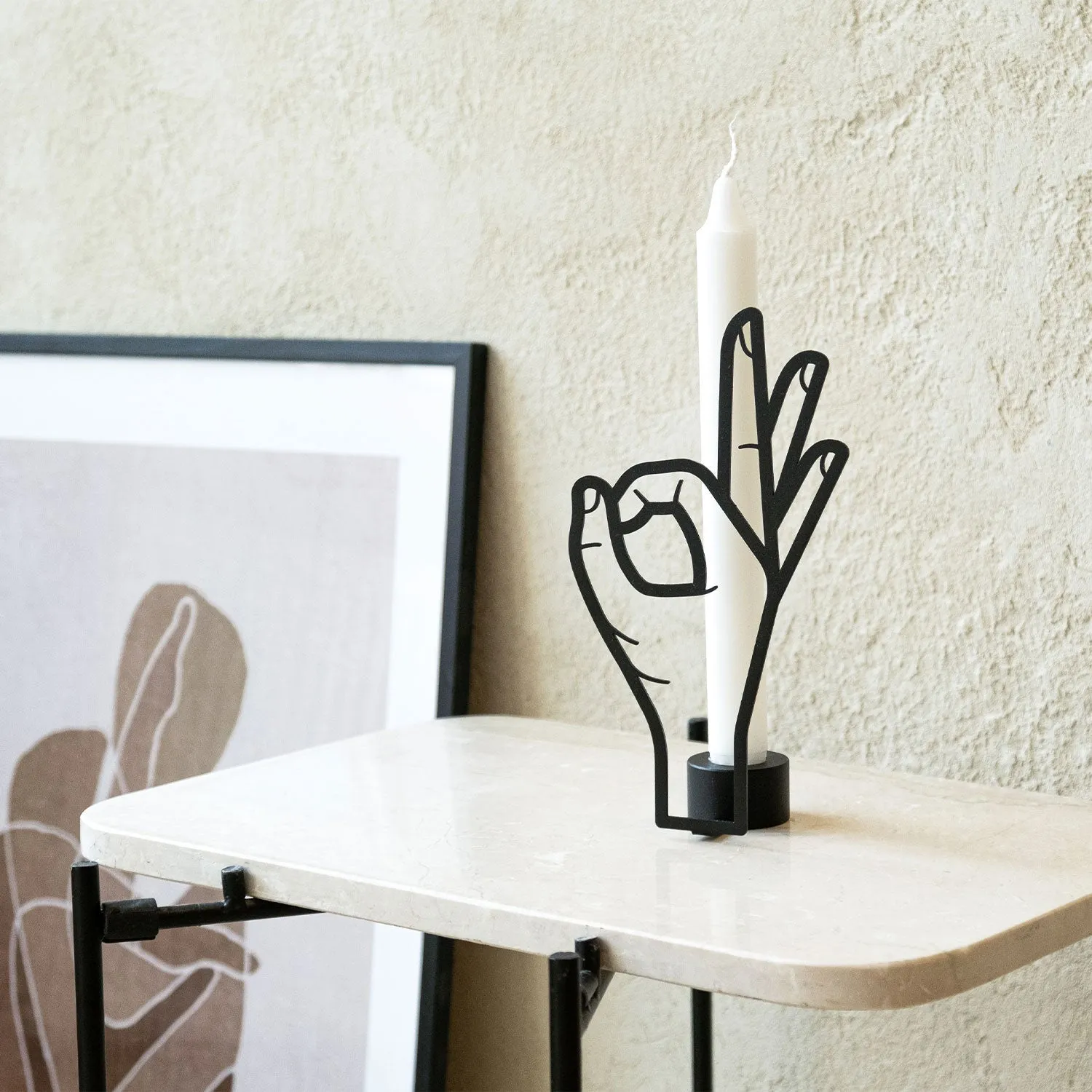 CandleHand Taper Candle Holder - OK