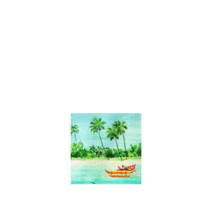 Canoe Santa Magnet 3x3