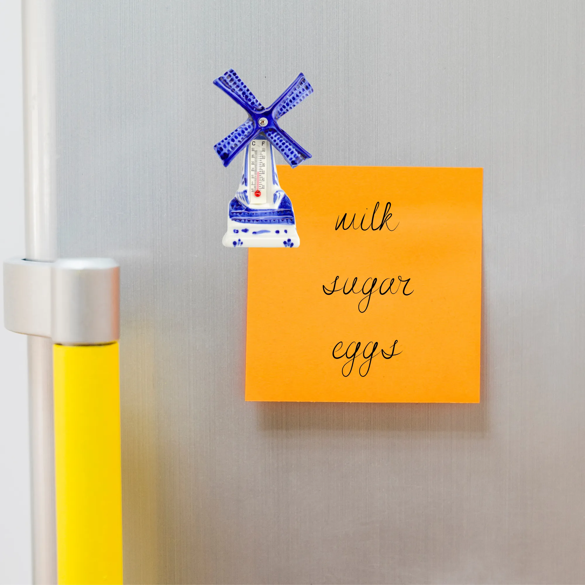 Ceramic Windmill Thermometer Magnet
