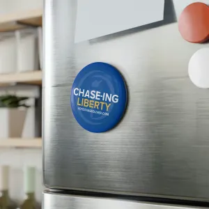 Chase-ing Liberty - Chase Oliver for President Button Magnet, Round (1 & 10 pcs)