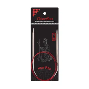 ChiaoGoo Knit RED Circular Needles - US 10 (6.00mm) - 32"
