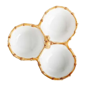 Classic Bamboo Cocktail Triple Server