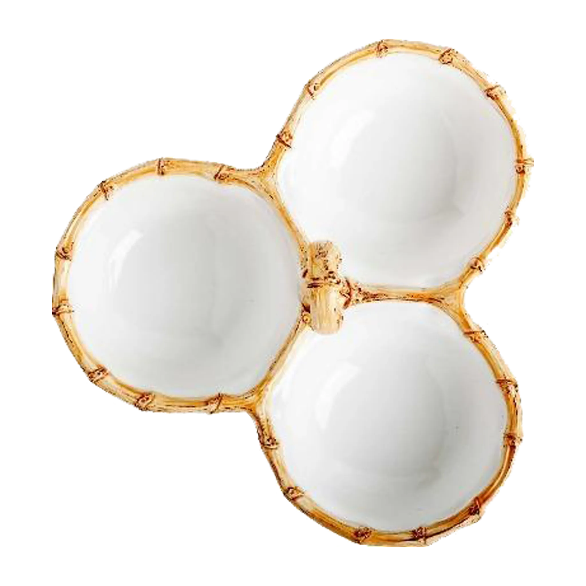 Classic Bamboo Cocktail Triple Server