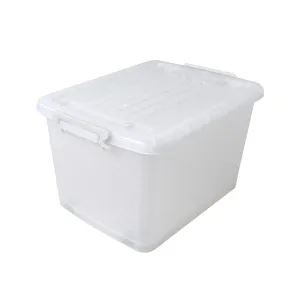Clear Storage box with Lid and Castors (in-store pickup only)