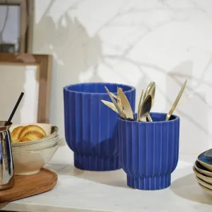 Cobalt Blue Stoneware Planter - Multiple Sizes