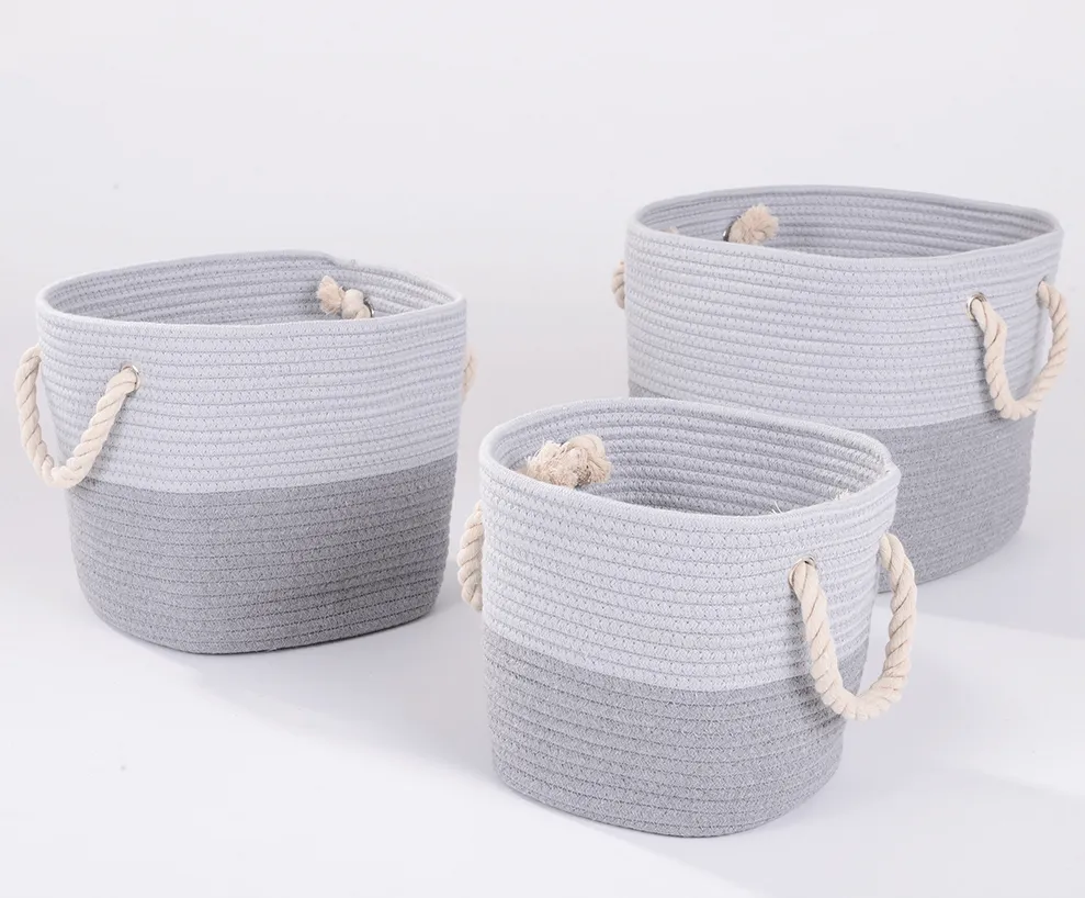 Cotton Rope Basket | Light Grey