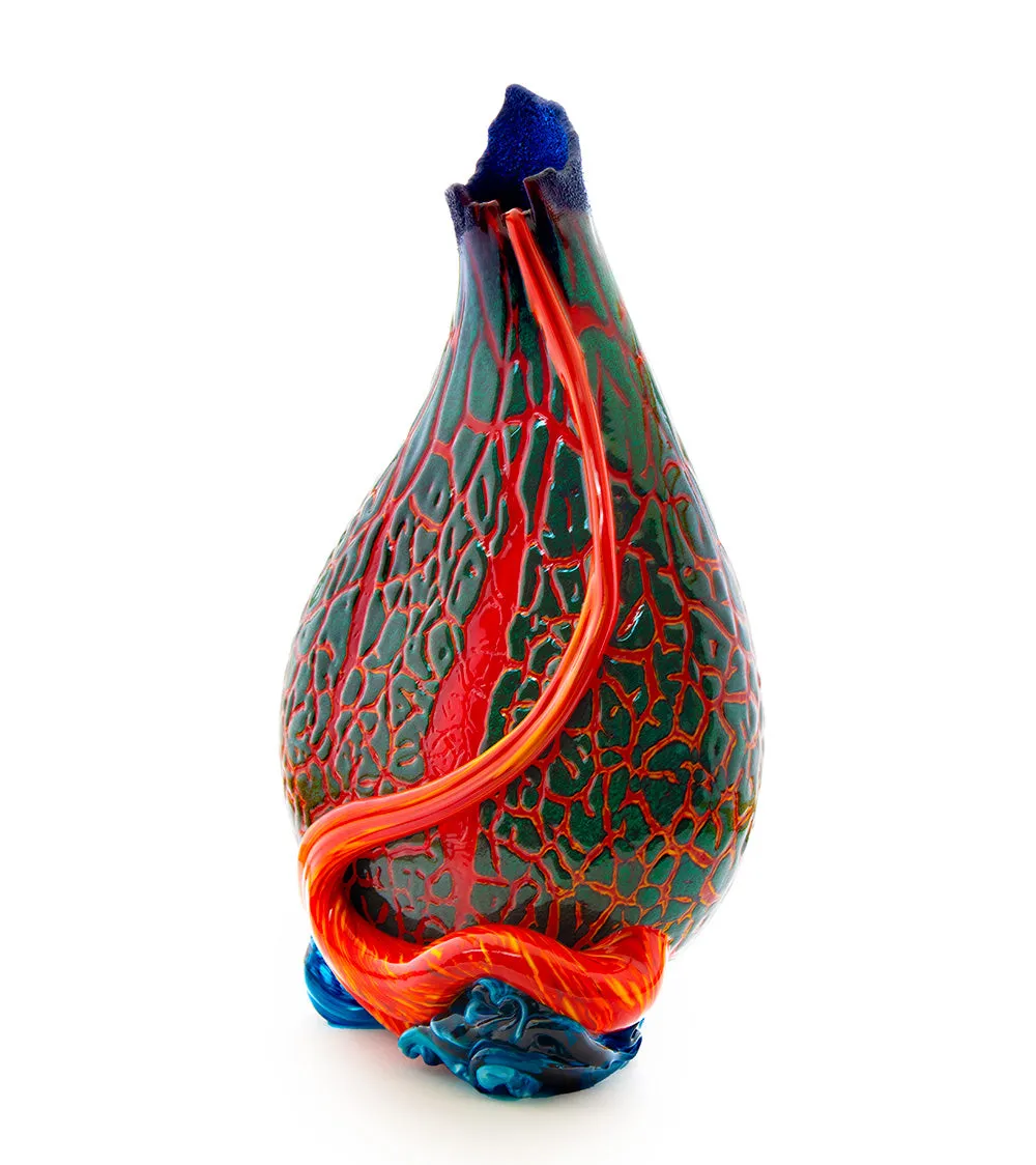 Crackled Surface Flow Vase