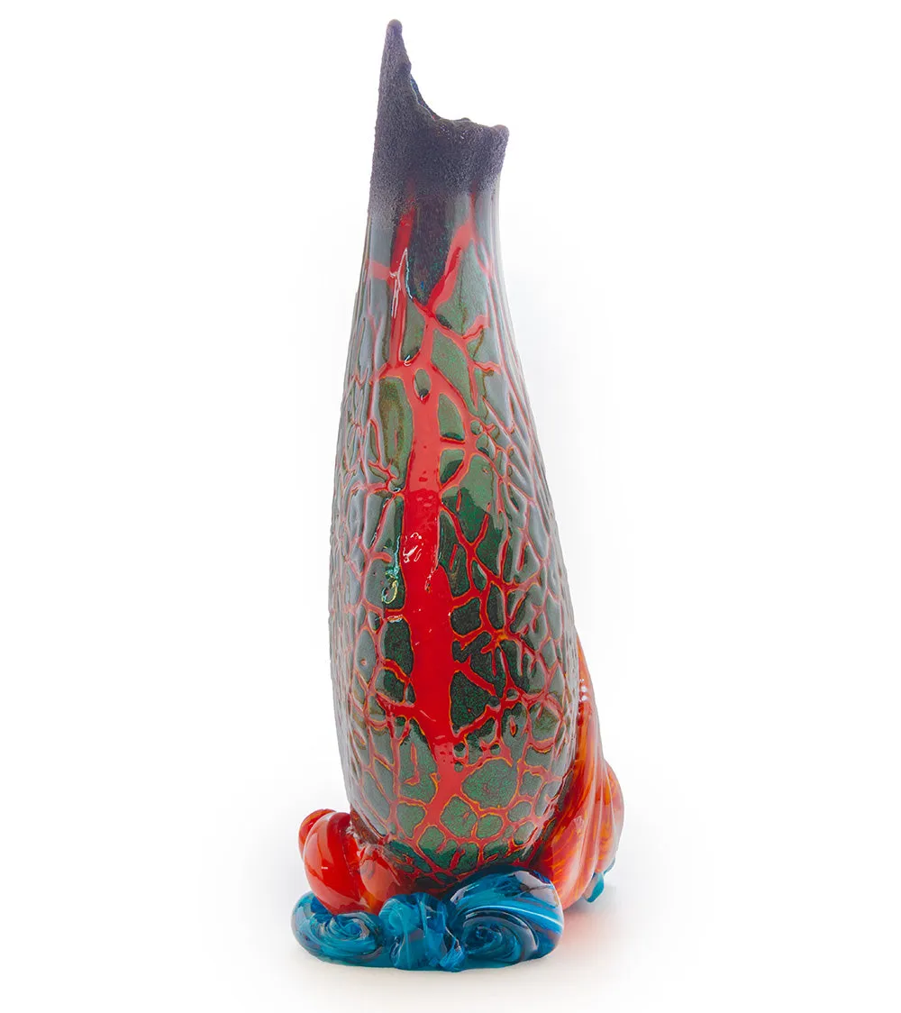 Crackled Surface Flow Vase