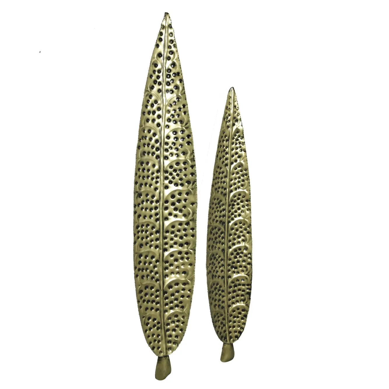 CraftVatika Metal Iron Ham Leaf Couple Wall Art Sculpture And Hanging Decor For Living Room And Office, Multi