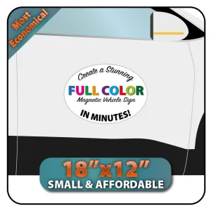 Custom Oval Shaped Magnetic Sign (18x12")