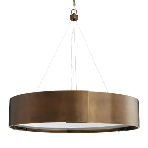 Discus Antique Brass Chandelier