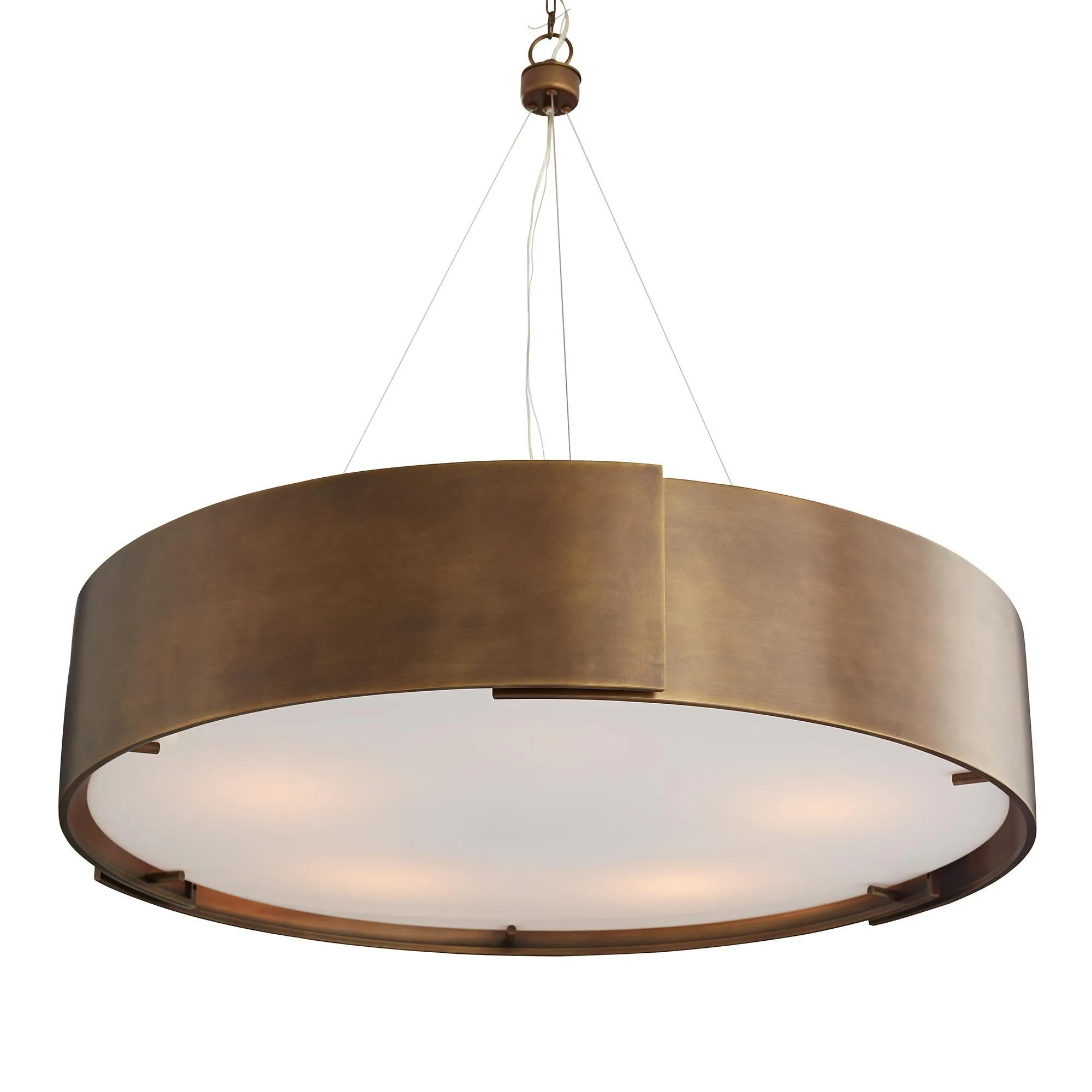 Discus Antique Brass Chandelier