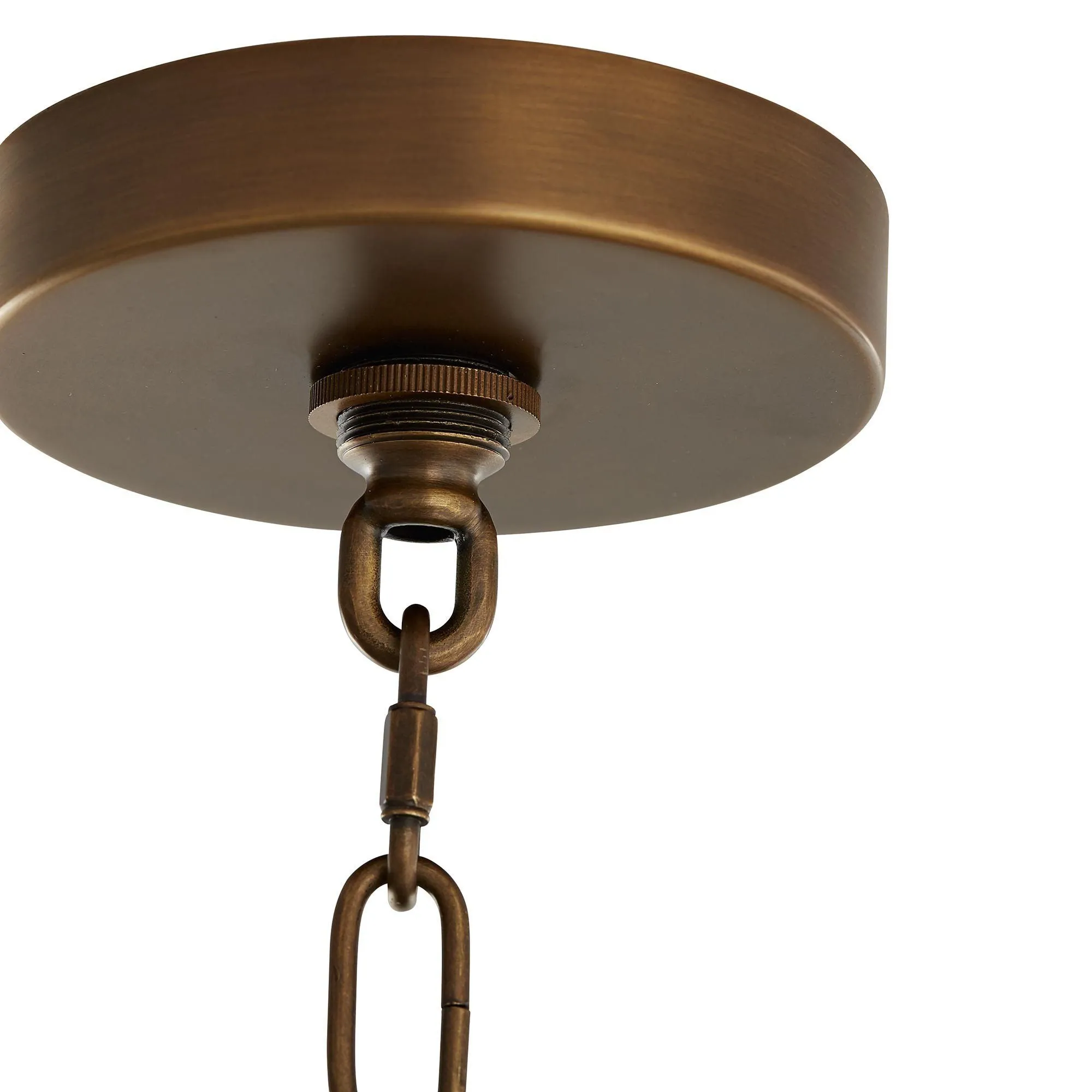 Discus Antique Brass Chandelier