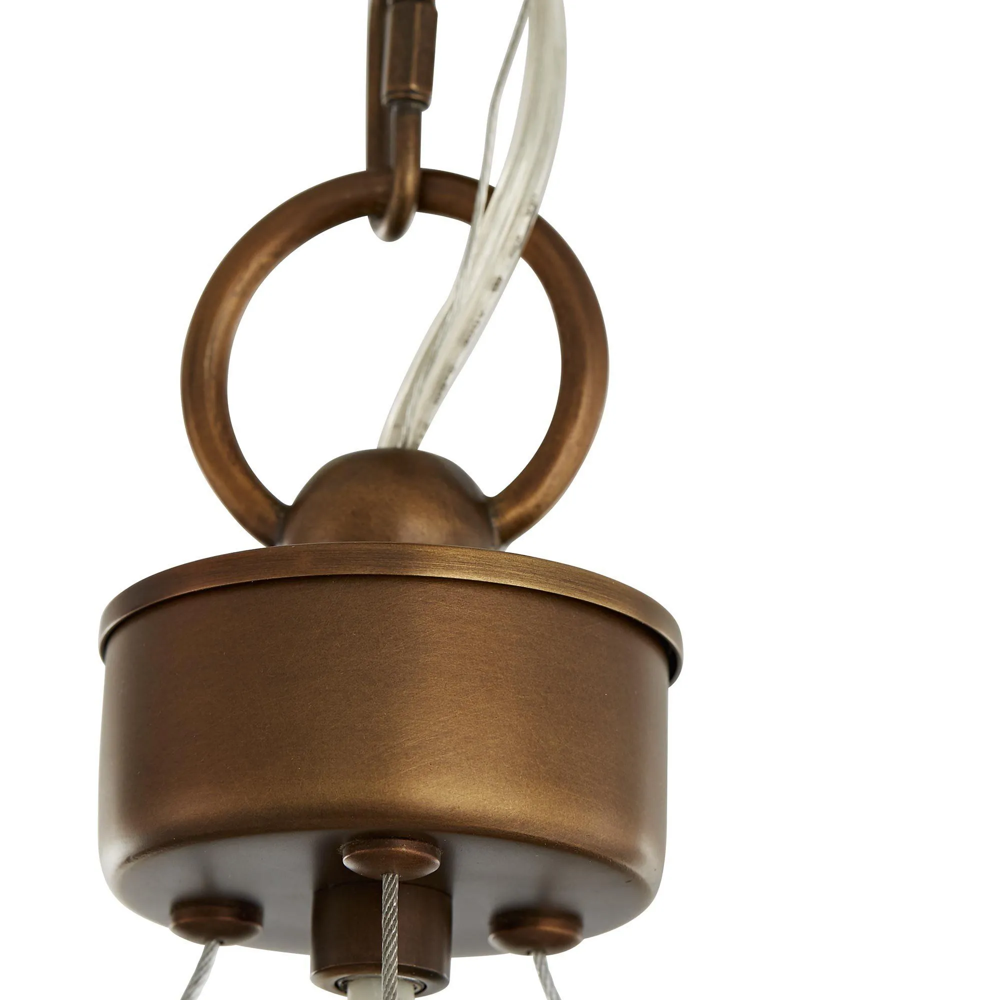 Discus Antique Brass Chandelier