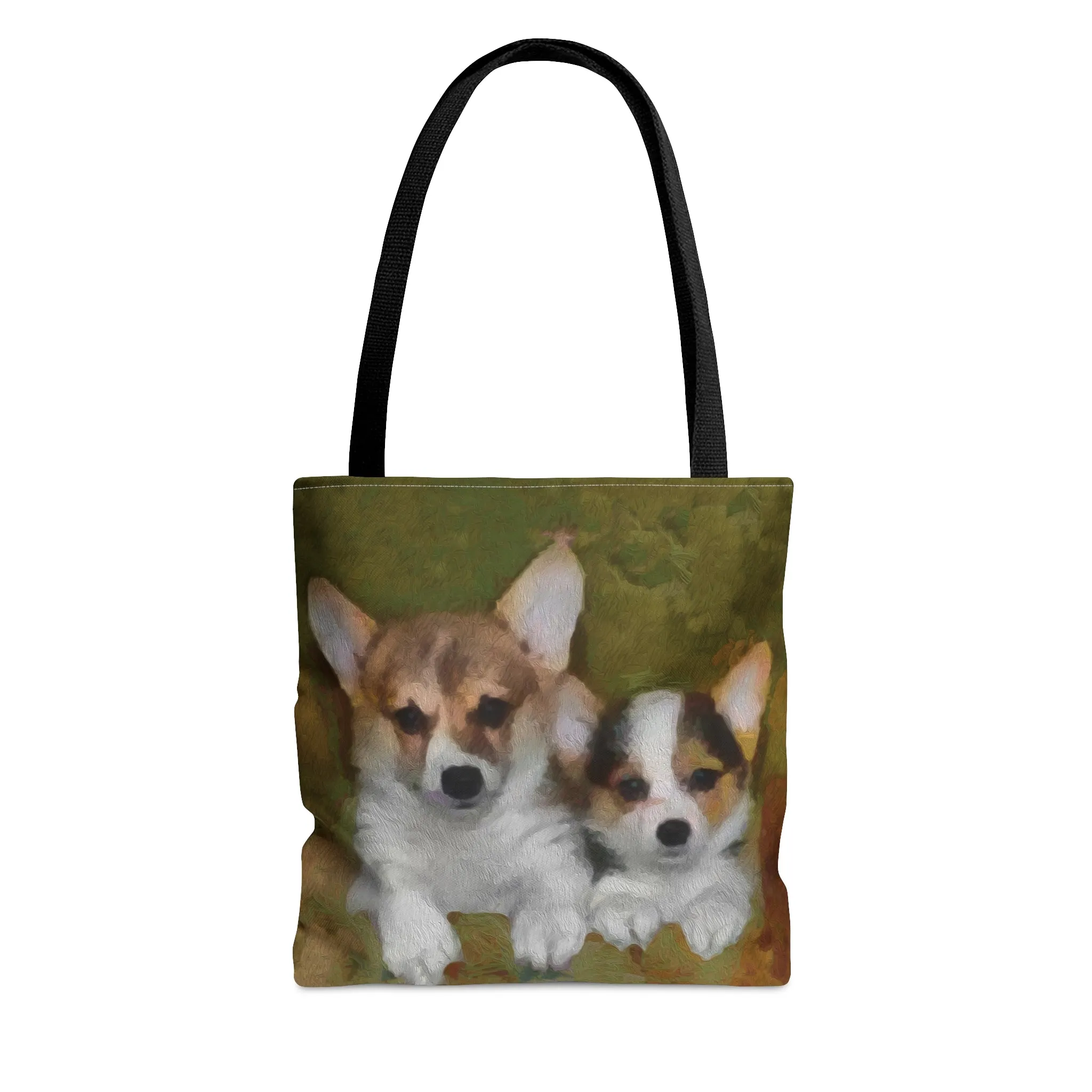 Exquisite Welsh Corgi 'Cousins' Artistic Painting Tote Bag