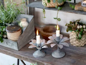 Flower Candle Holder  - 2 Sizes