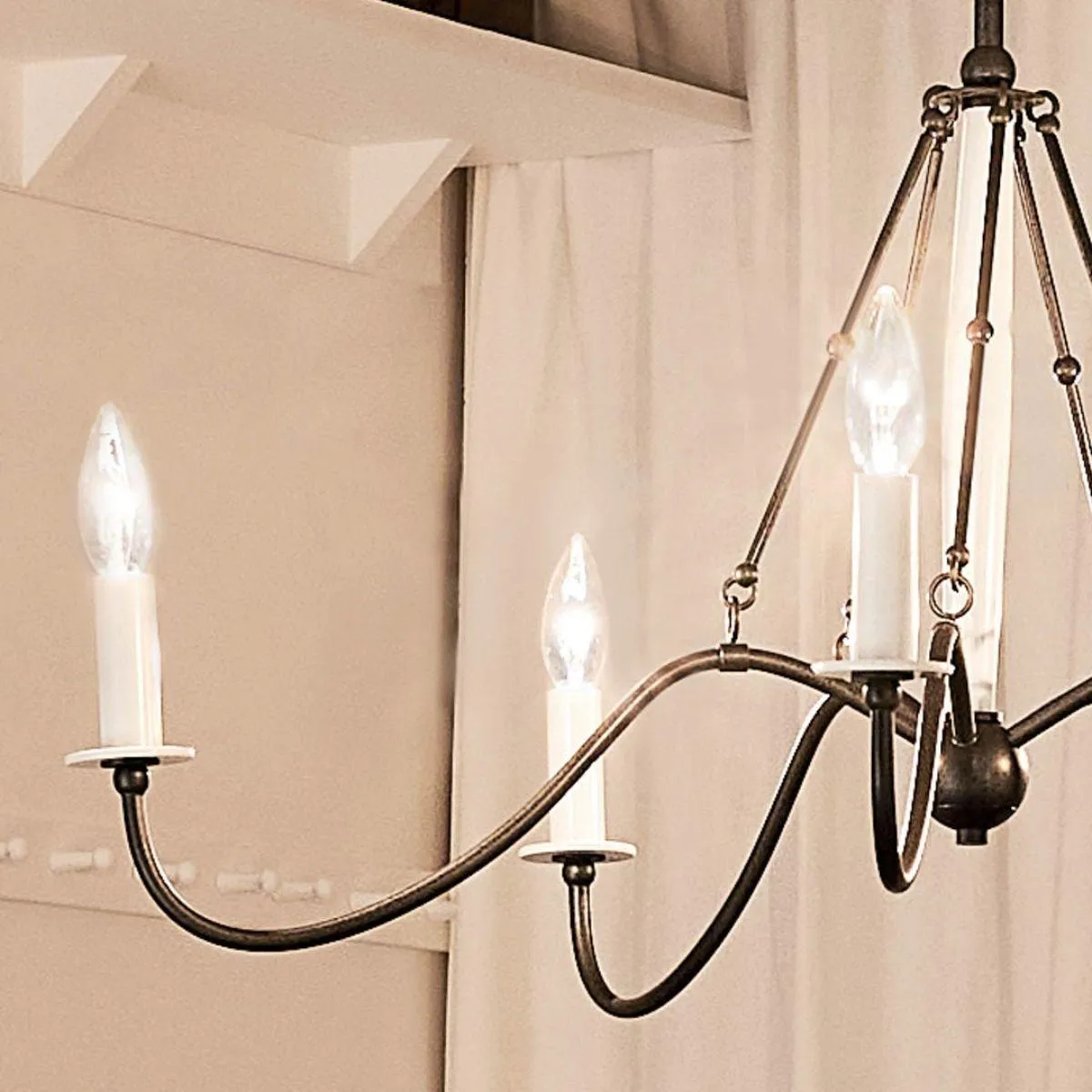 Freesia 31 in. 5 lights Chandelier Anvil Iron finish