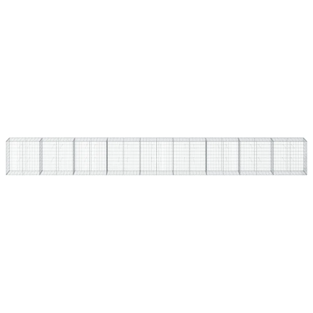 Gabion Basket with Cover 900x50x100 cm Galvanised Iron